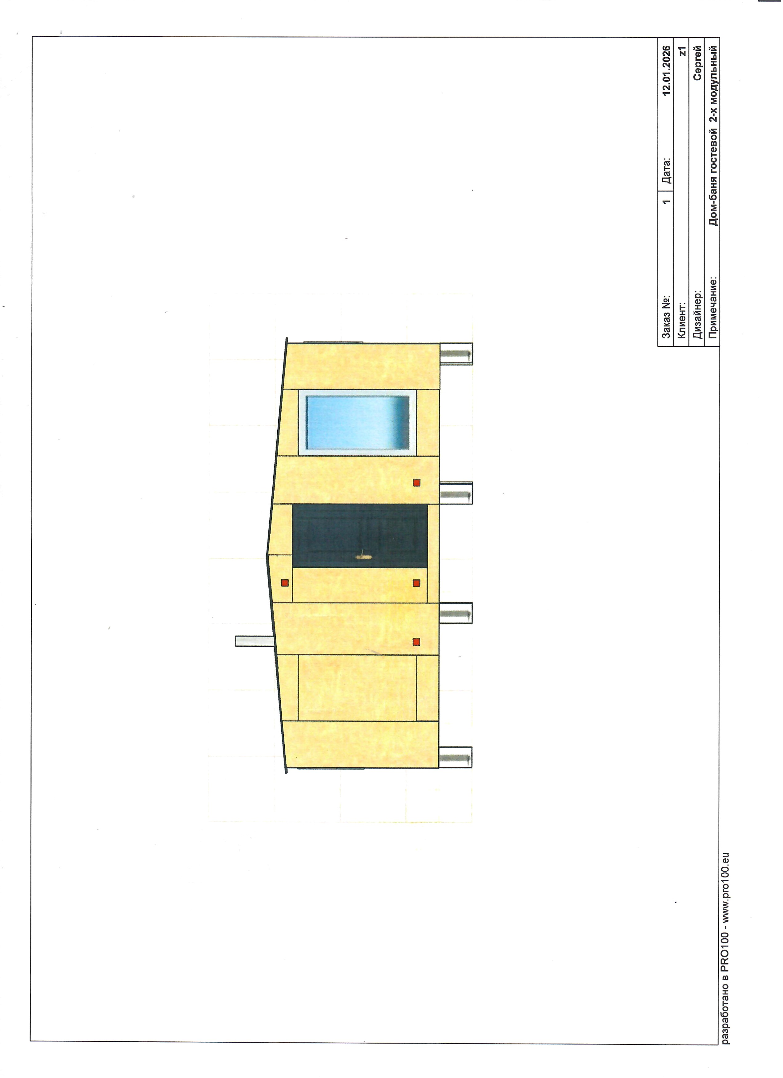 Баня двухмодульная габарит - фото 2