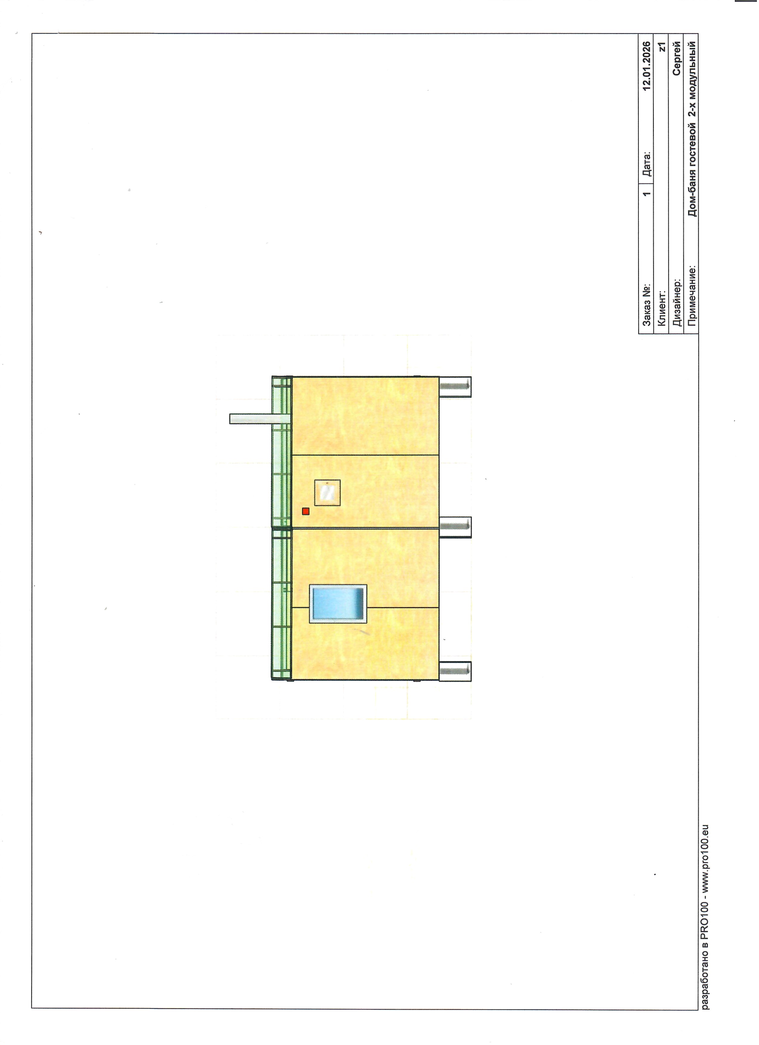 Баня двухмодульная габарит - фото 3