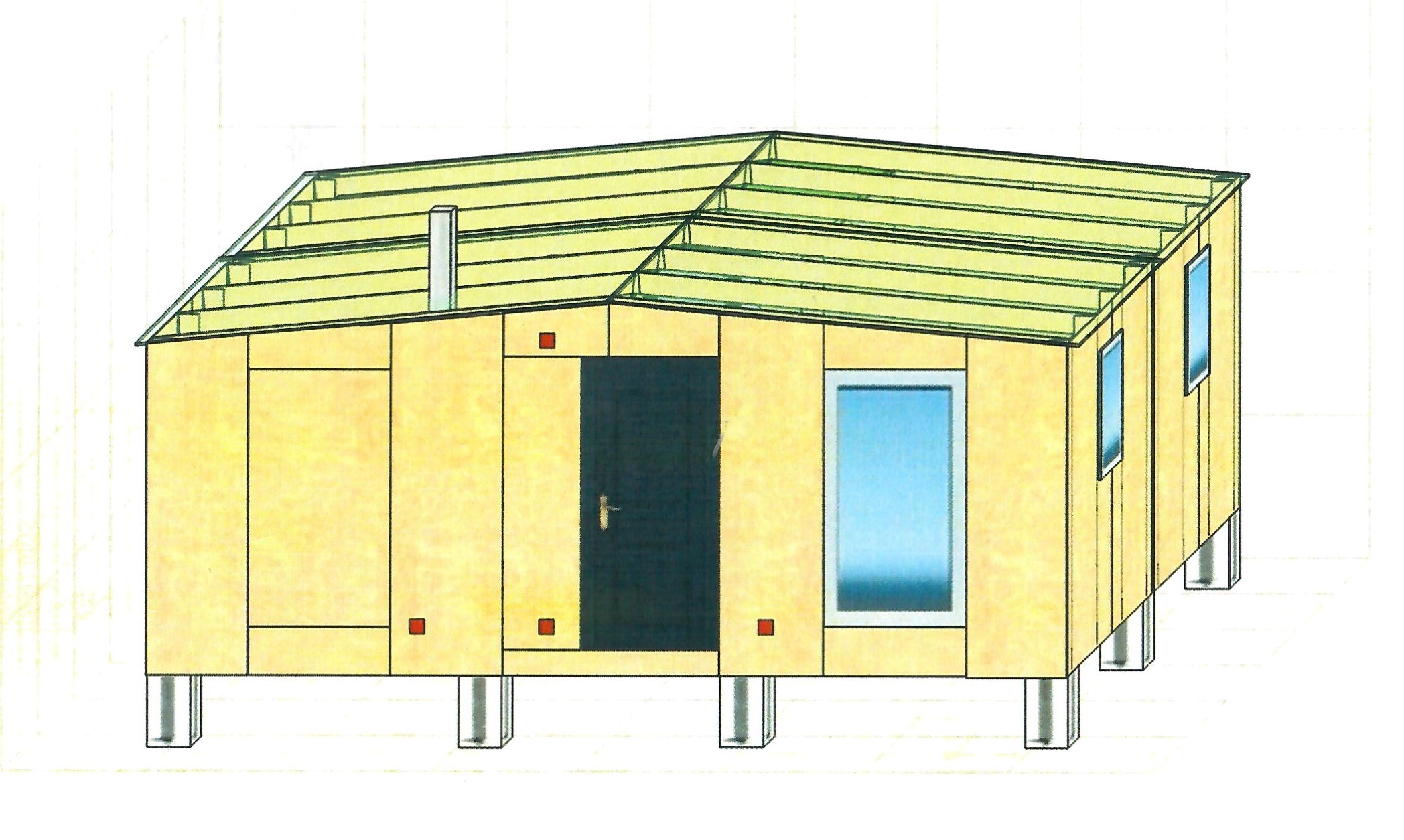 Дом дачного типа с парилкой 